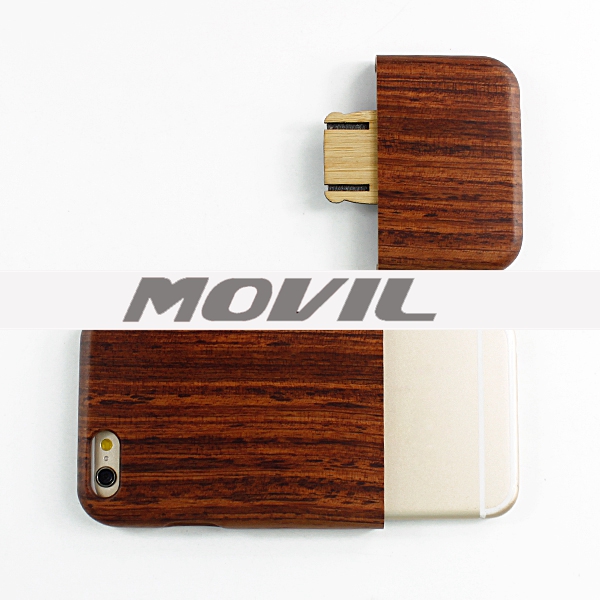 Np-2384 Funda de auténtica madera de bambú para iPhone 6-8